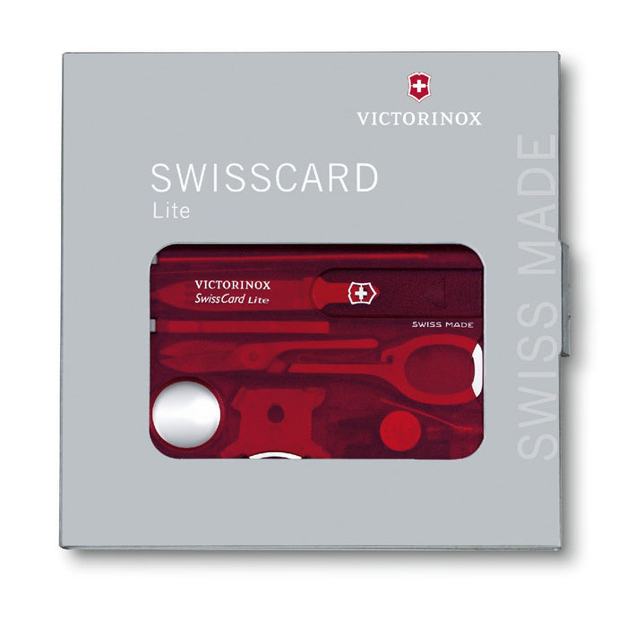 Victorinox Swiss Card Lite, Rot transparent
