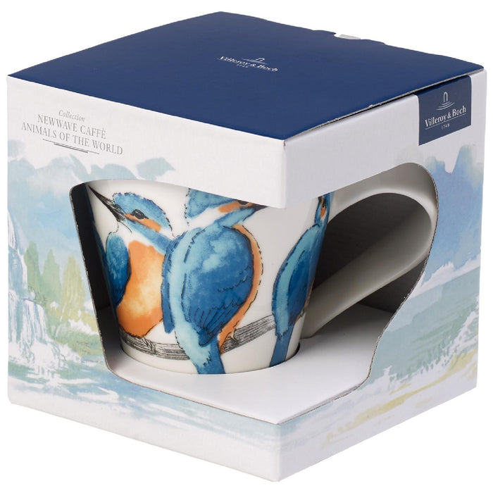 Villeroy & Boch NewWave Caffè Eisvogel Becher mit Henkel (Geschenkkarton)