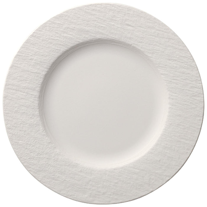 Villeroy & Boch - Manufacture Rock blanc Teller-Set, 6 tlg., Geschirr Set für 2 Personen, Premium Porzellan, Weiß