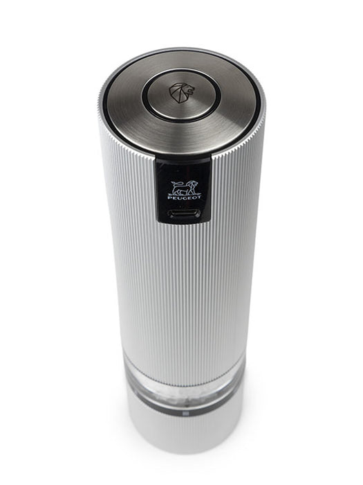 Peugeot Line Sense Elektrische Salzmühle, u‘Select, 20 cm, Aluminium, (wiederaufladbar) Lithium-Ionen-Akku