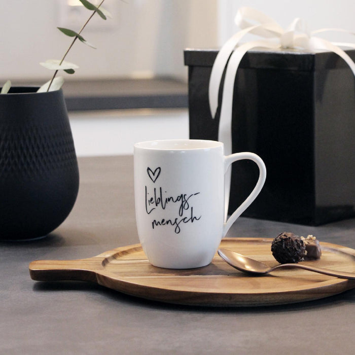 Villeroy & Boch Statement Becher mit Henkel Lieblingsmensch