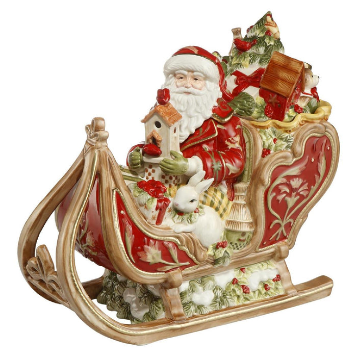 Goebel Fitz & Floyd Christmas Collection Santa auf Schlitten - Dose