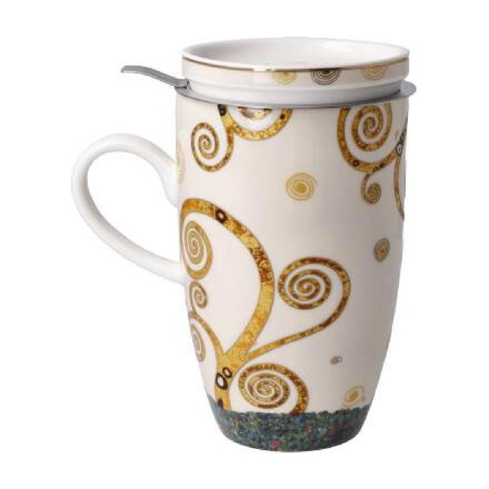 Goebel Gustav Klimt  - Der Kuss - Teetasse mit Deckel und Sieb