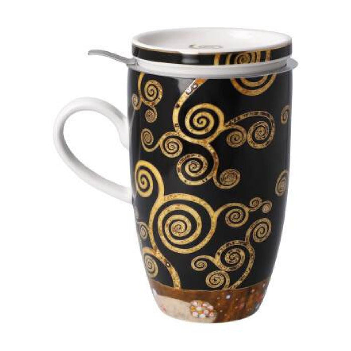 Goebel Gustav Klimt  Der Lebensbaum Teetasse mit Deckel und Sieb