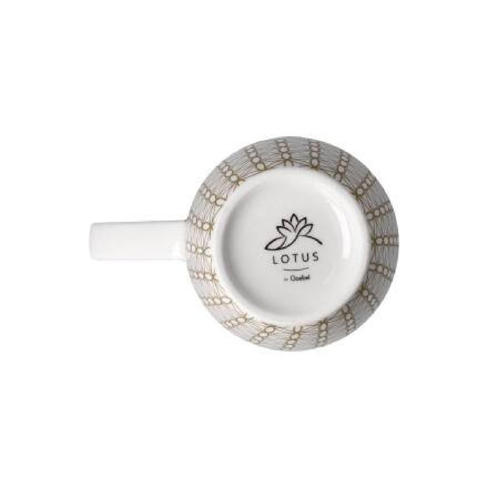 Goebel Yin Yang Blume des Lebens Weiß - Teetasse mit Deckel und Sieb