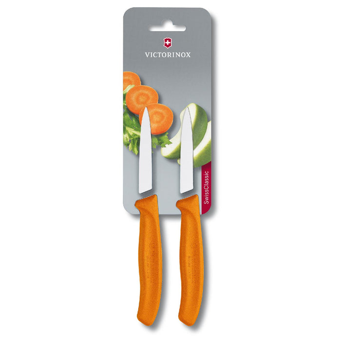 Victorinox Gemüsemesser SwissClassic, orange, 2 Stück auf Blister