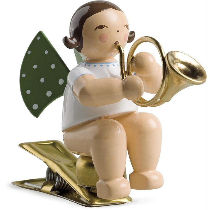 Wendt & Kühn Engel mit Waldhorn, auf Klemme