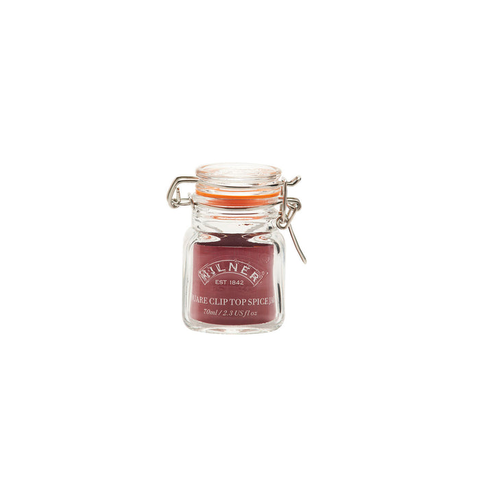 KILNER Quadratisches Gewürzglas mit Bügelverschluss 70 ml