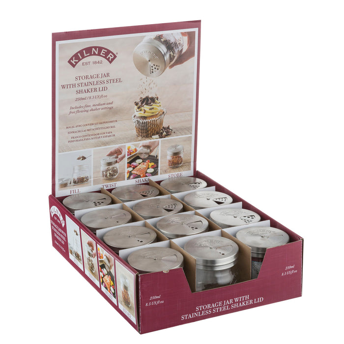 KILNER Streu-Gläschen mit Drehverschluss, 250 ml