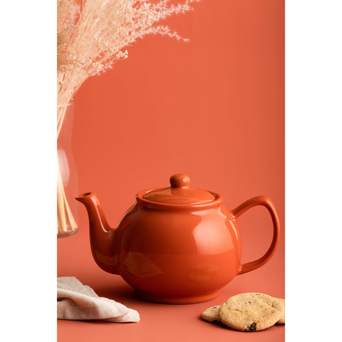 Price & Kensington Teekanne, glänzend orange, 6 Tassen