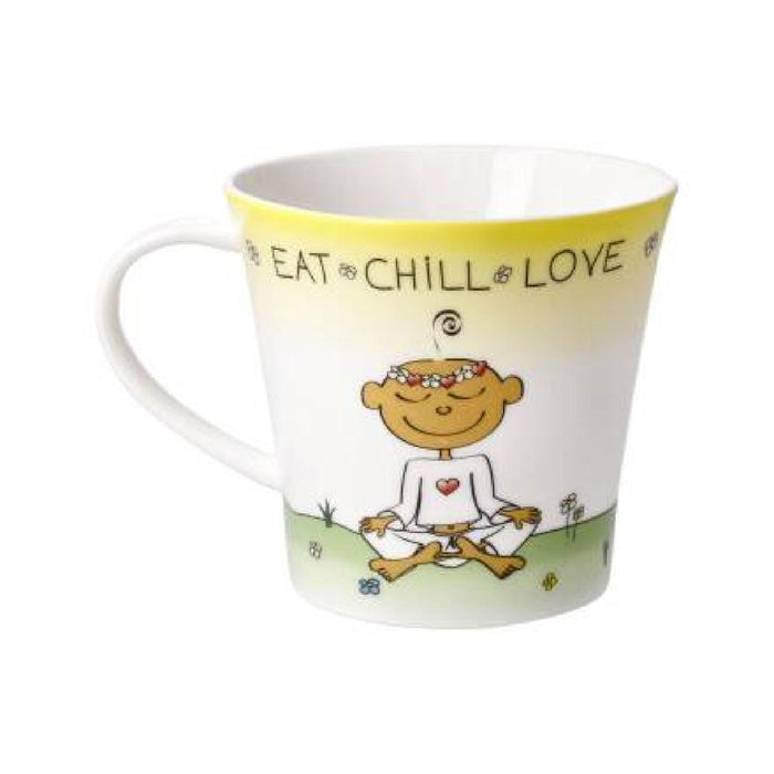 Goebel Wohnaccessoires Der kleine Yogi - "Eat Chill Love" - Coffee-/Tea Mug
