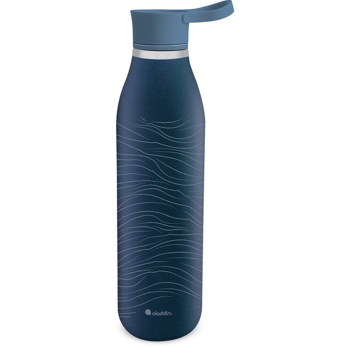 ALADDIN CityLoop Isolierflasche, 0,6L, Navy-Blau + Print