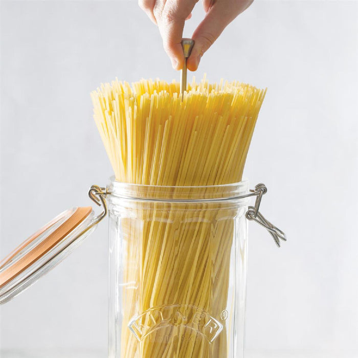 KILNER Spaghetti Facetten-Glas mit Bügelverschluss, 2,2 Liter