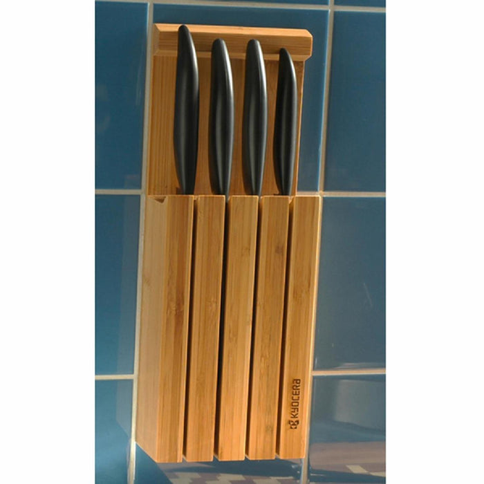 KYOCERA 3in1 Bambus-Messerblock für bis zu 4 Messer
