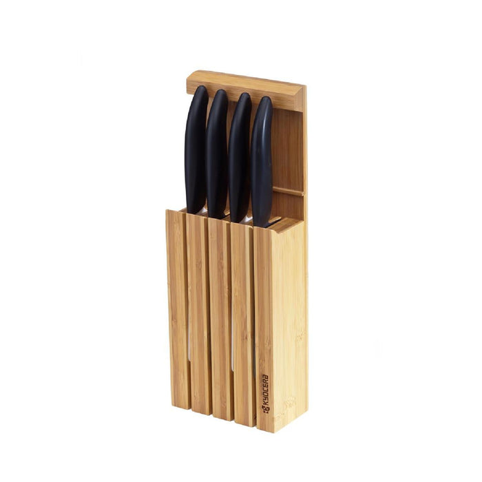 KYOCERA Bambus-Messerblock inklusive 4 Messer, Universal-