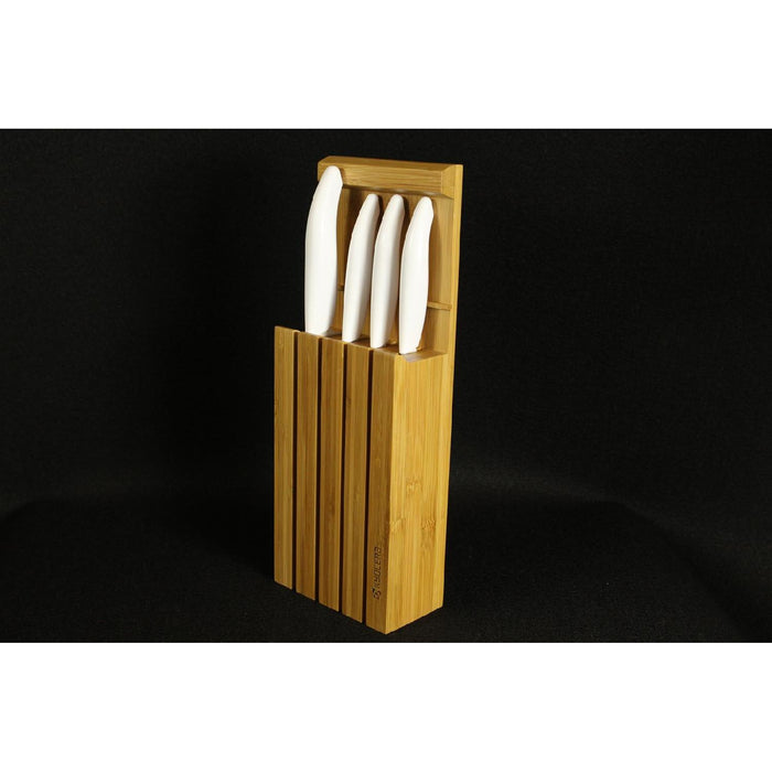 KYOCERA Bambus-Messerblock inklusive 4 Messer, Universal-