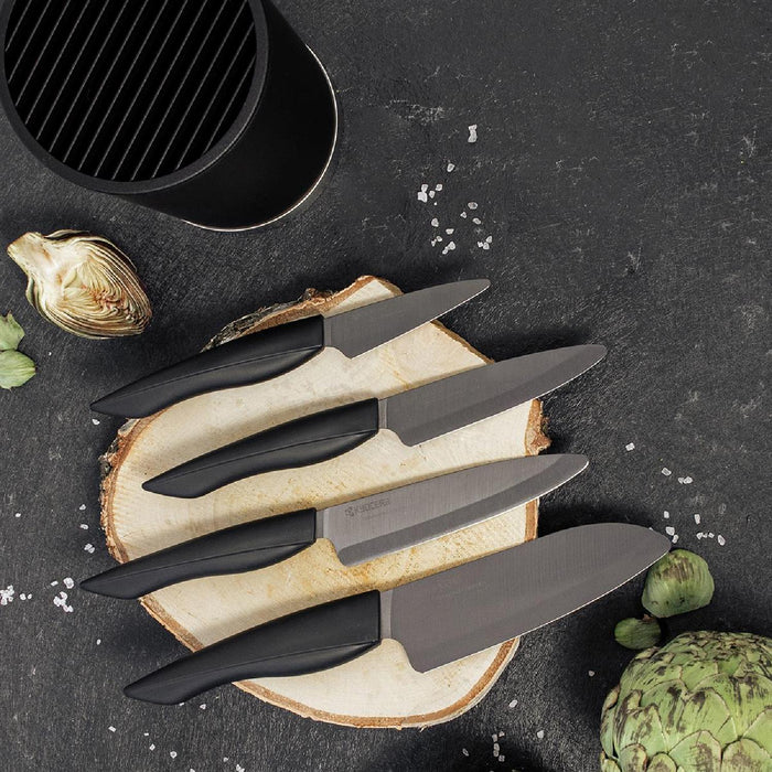 KYOCERA Runder Softtouch Messerblock inklusive 4 SHIN-Messer