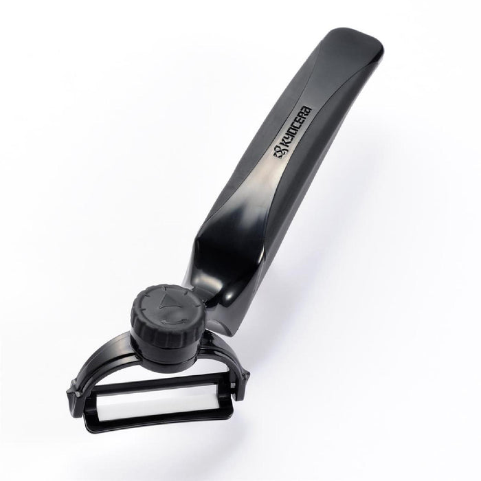 KYOCERA Sparschäler verstellbar schwarz, Klinge: 4 cm