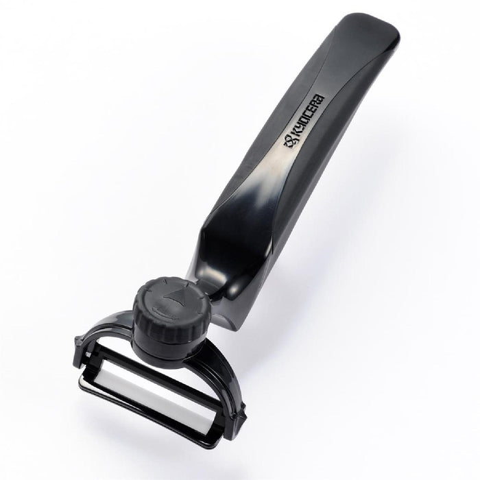 KYOCERA Sparschäler verstellbar schwarz, Klinge: 4 cm