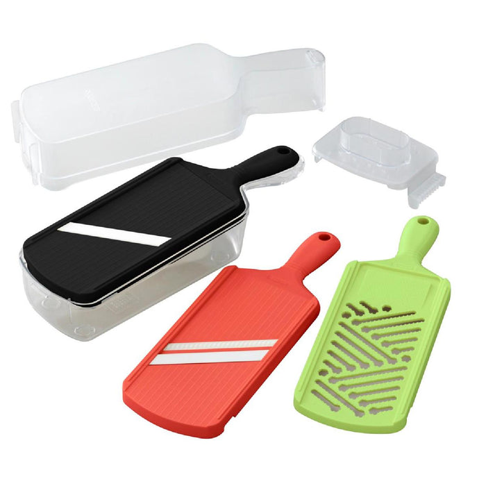 KYOCERA Slice&Grate Hobelset, 6-teilig: 2 Hobel, 1 Reibe mit Box