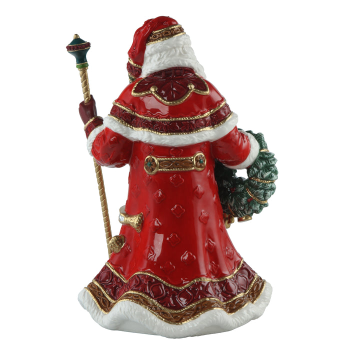 Goebel Santa mit Kranz und Stab Figur