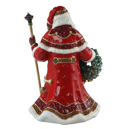 Goebel Fitz & Floyd Christmas Collection Santa mit Kranz und Stab - Figur