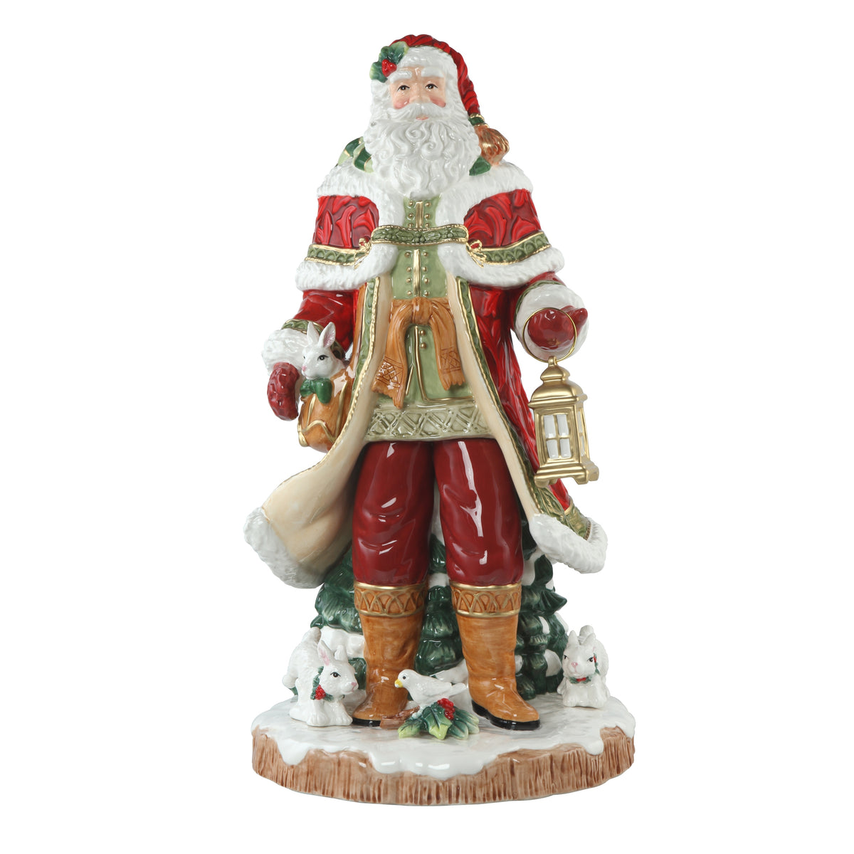 Figurine De Renne Goebel - Collection Fitz & Floyd Christmas - Rouge - Neuve