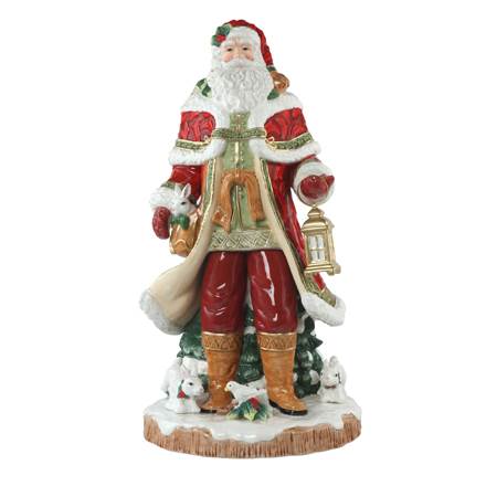 Goebel Fitz & Floyd Christmas Collection Santa mit Laterne - Figur