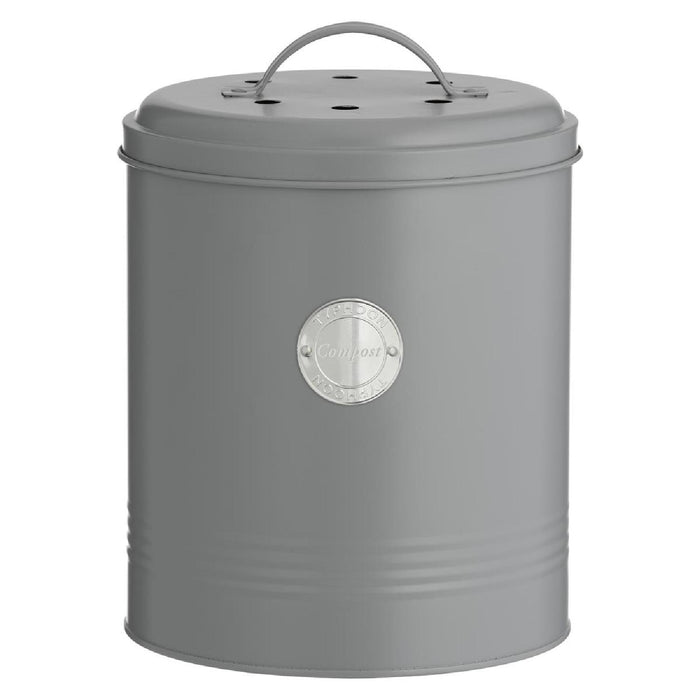 TYPHOON LIVING Kompostbehälter, pastellgrau, 2,5 Liter