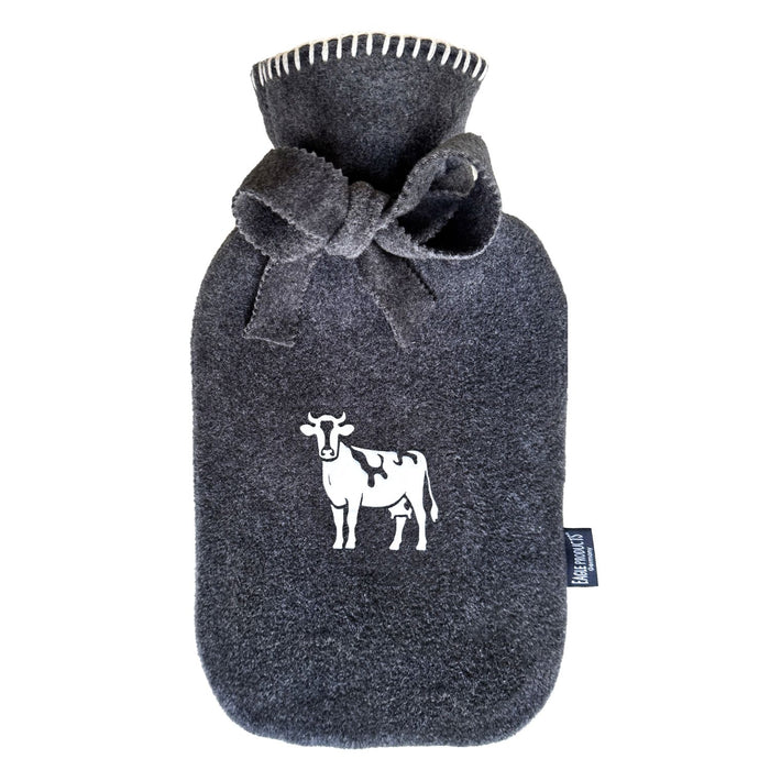 Eagle Products Wärmflasche OLAF , 20x35 cm, anthrazit/ Kuh weiß