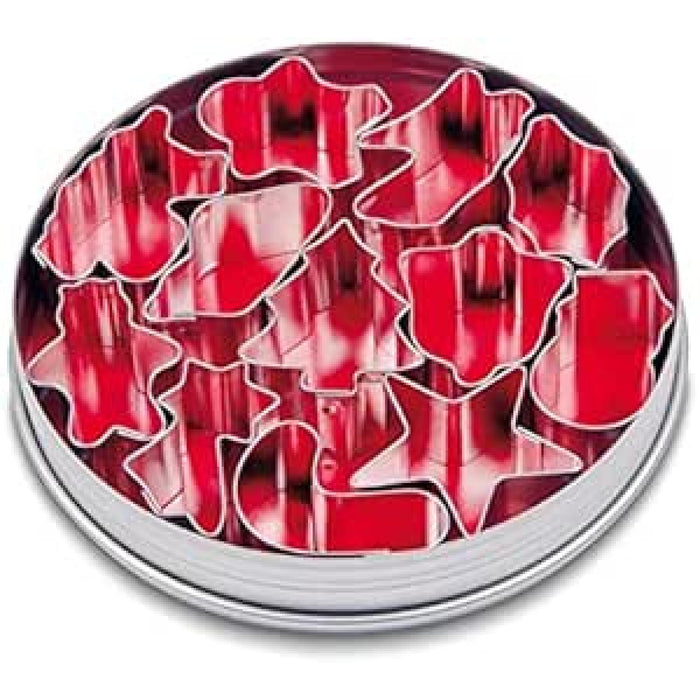 Städter 23055 Weihnachtsausstecher 12 teilig Ausstecher, Stahl, silber, 12 x 12 x 4 cm,