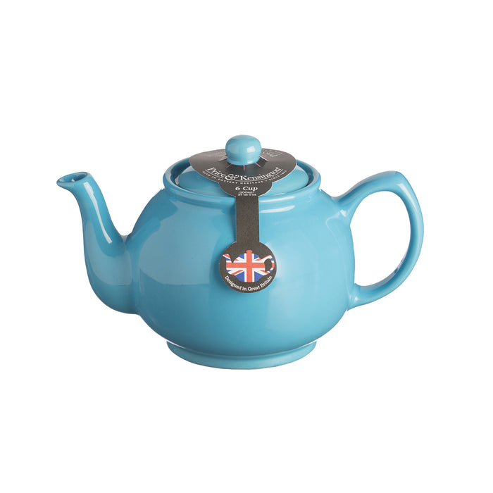Price & Kensington Teekanne, glänzend blau, 6 Tassen