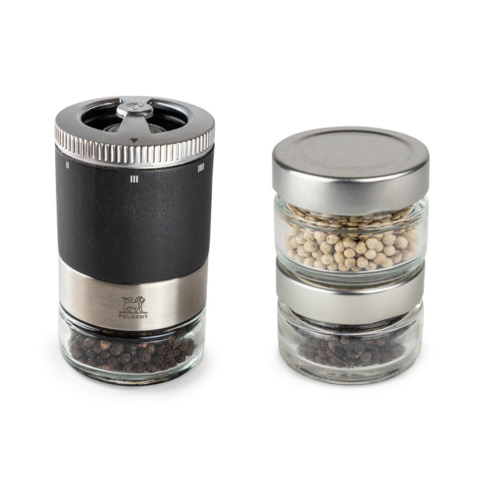 Peugeot MAESTRO Pfefferbar u'Select graphit 11 cm inkl. drei Premium-Pfeffergläsern