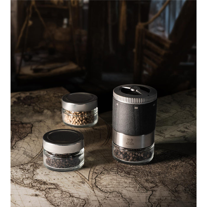 Peugeot MAESTRO Pfefferbar u'Select graphit 11 cm inkl. drei Premium-Pfeffergläsern