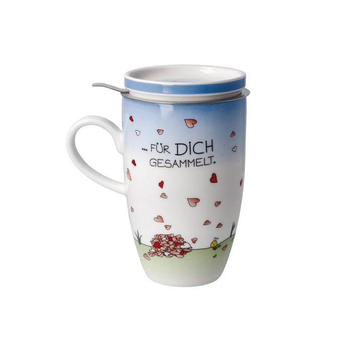 Goebel Der kleine Yogi Für Dich gesammelt Teetasse mit Deckel und Sieb