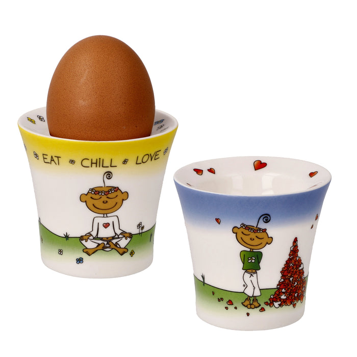 Goebel Set - Der kleine Yogi Eierbecher