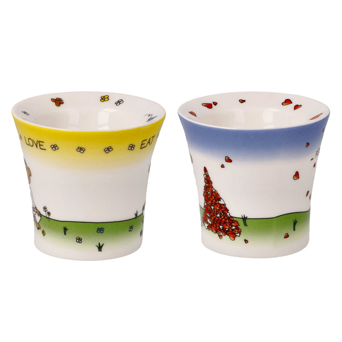 Goebel Set - Der kleine Yogi Eierbecher