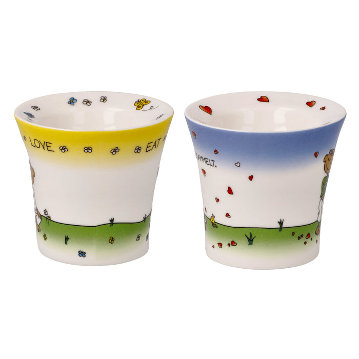 Goebel Set - Der kleine Yogi Eierbecher