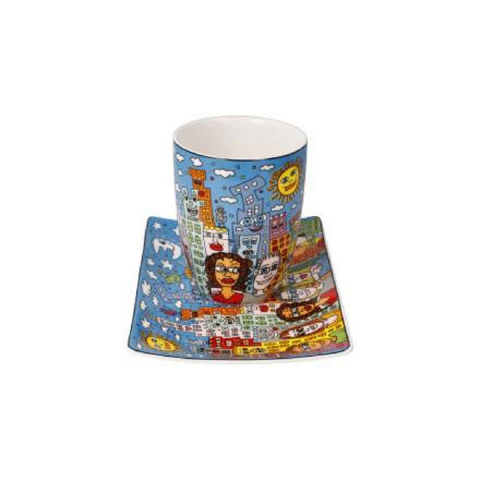 Goebel James Rizzi Summer in the City Künstlertasse mit Untertasse