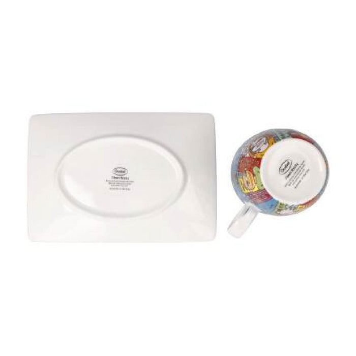 Goebel James Rizzi Summer in the City Künstlertasse mit Untertasse