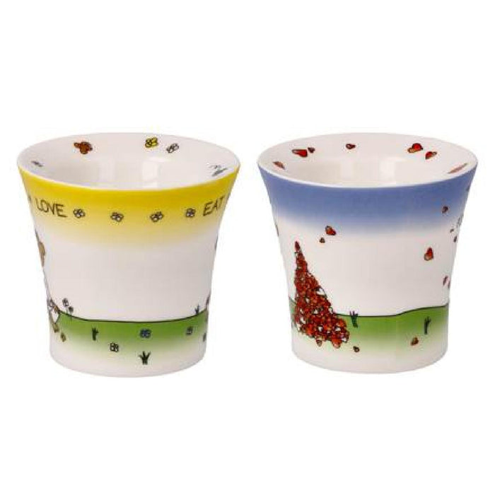 Goebel Set - Der kleine Yogi Eierbecher