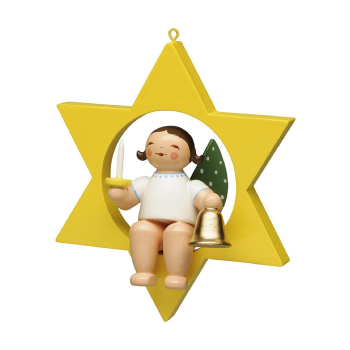 Wendt & Kühn Engel mit Glocke und Kerze, im Stern