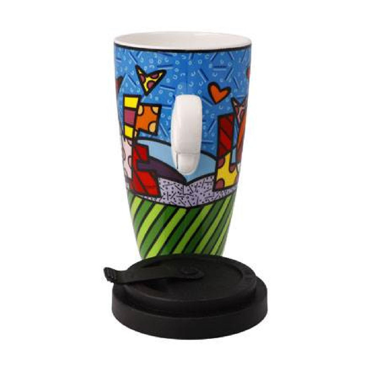 Goebel Romero Britto Romero BRITTO - Love - Künstlertasse mit Deckel ...