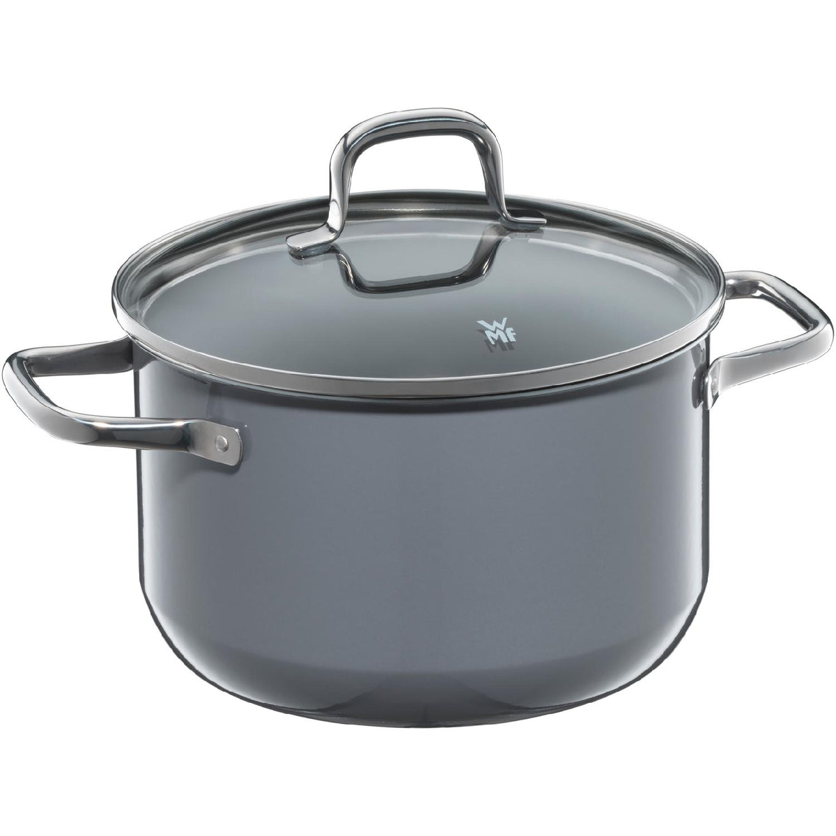 WMF Fusiontec Essential Pentola 24 Cm – 6,4L, Induction, Vetro, Made In Germany, Nero