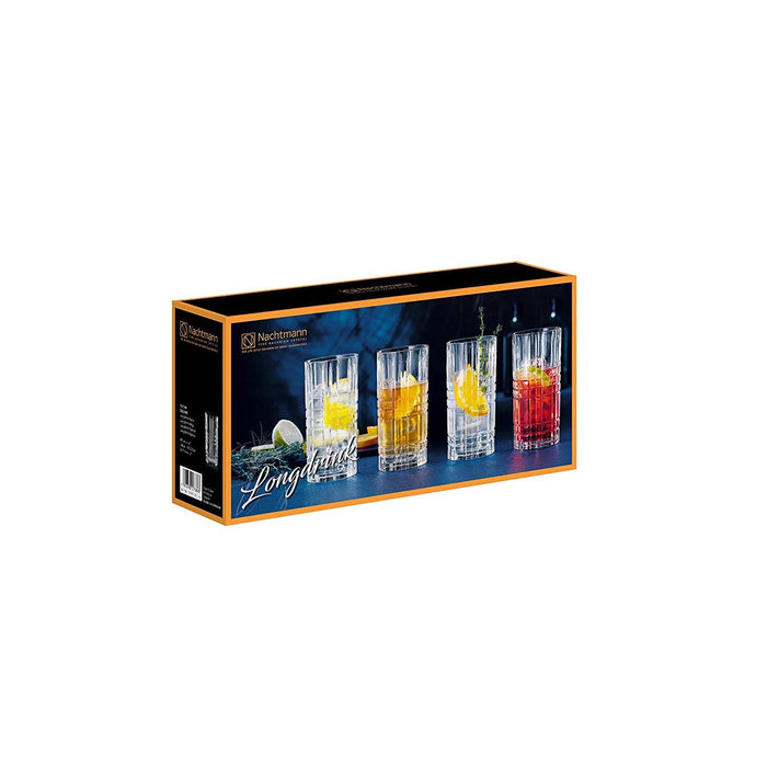 Nachtmann, 8-teiliges Gläser-Set, Kristallglas, Square, 4 Longdrink + 4 Whisky