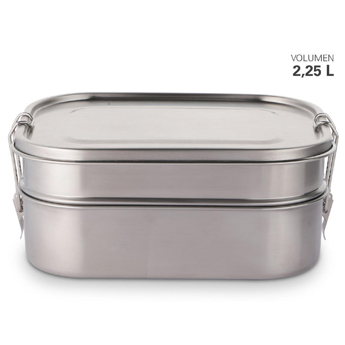 Vesperdose aus Edelstahl Doppelstock