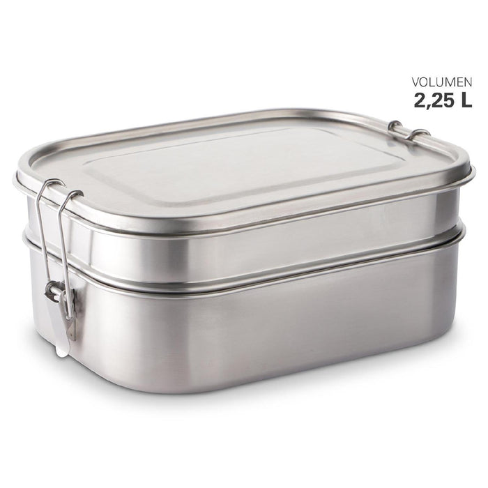 Vesperdose aus Edelstahl Doppelstock