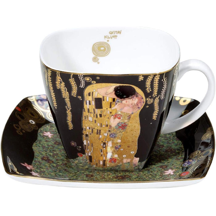CREAFLOR HOME 2er Set Gustav Klimt Tassen mit Untertasse Set 1 250ml Goebel Porzellan