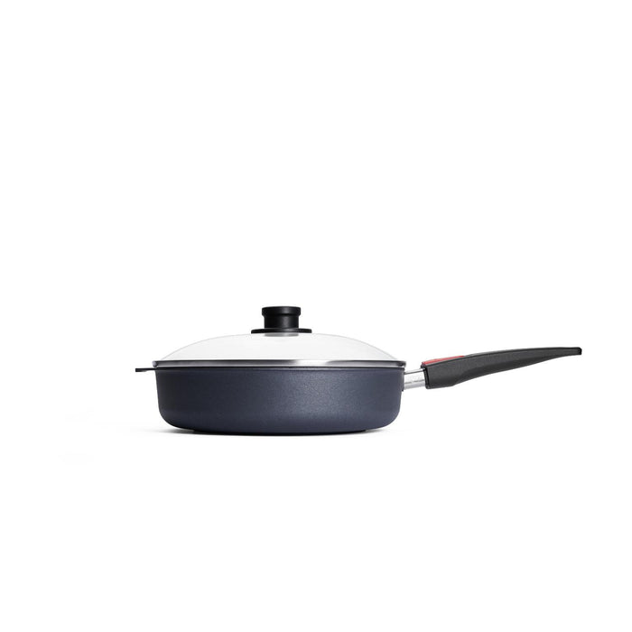 Woll, Diamond Lite Gusspfanne 28 cm rund mit passendem Sicherheitsglasdeckel für Induktion 1728DPI