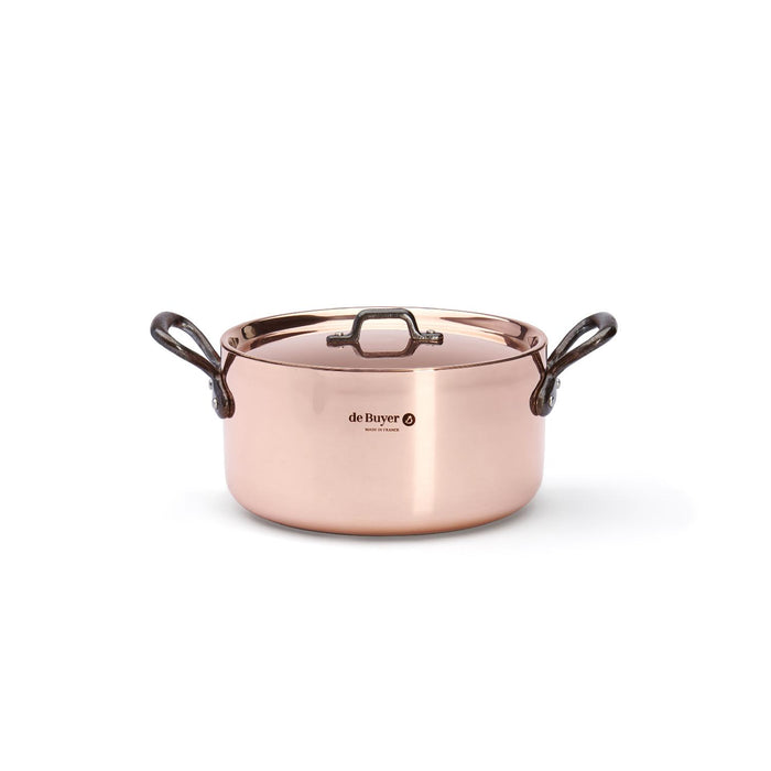 De Buyer KOCHTOPF + DECKEL PRIMA MATERA Gusseisengriffe Ø20